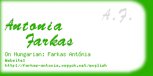 antonia farkas business card