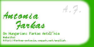 antonia farkas business card